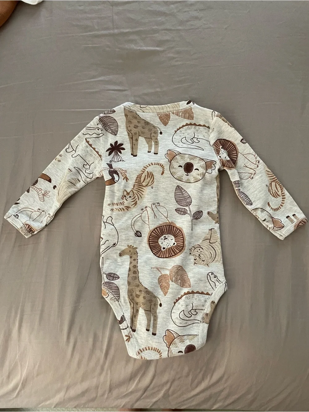Carter's Baby Neutral Animal Print & Solid Pants Set - Brown & Light Gray